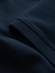 Pánská jednobarevná pletená polokošile BASIC - tmavě modrá V2 OM-POBS-0100