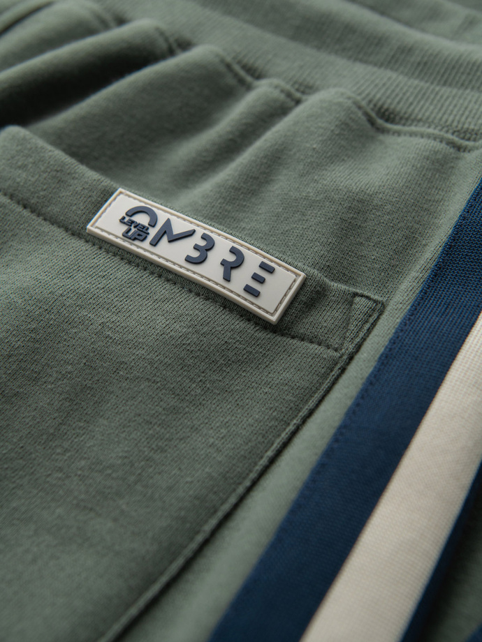 Pantaloni de trening bărbătești din tricot structurat - grafit V5 OM-PASK-0211