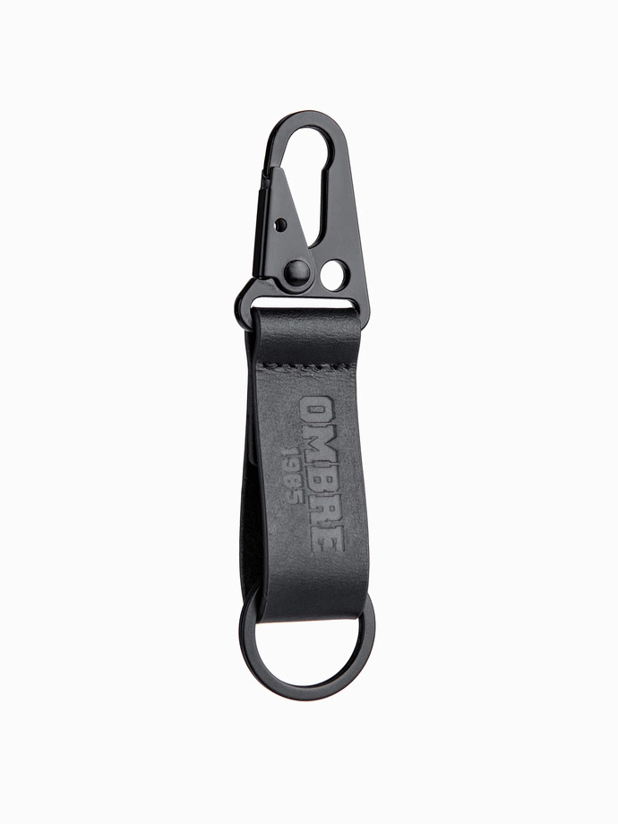 Men's key ring with snap hook - black V1 OU-ACKC-0100