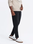 Pantaloni de trening cu logo pentru bărbați - negru V1 OM-PASK-0167