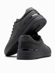 Pantofi bărbătești casual solid eco nubuc - negru V4 OM-FOCS-0151