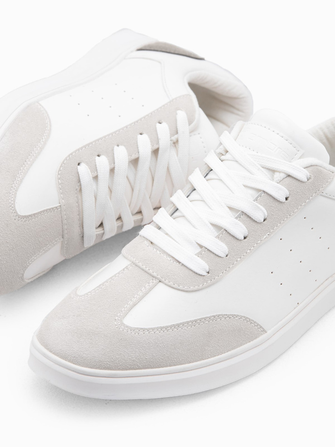 Pantofi sport casual pentru bărbați OLDSCHOOL - alb V3 OM-FOCS-0104