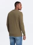 BASIC men's cotton non-stretch sweatshirt - olive V2 OM-SSBN-0159
