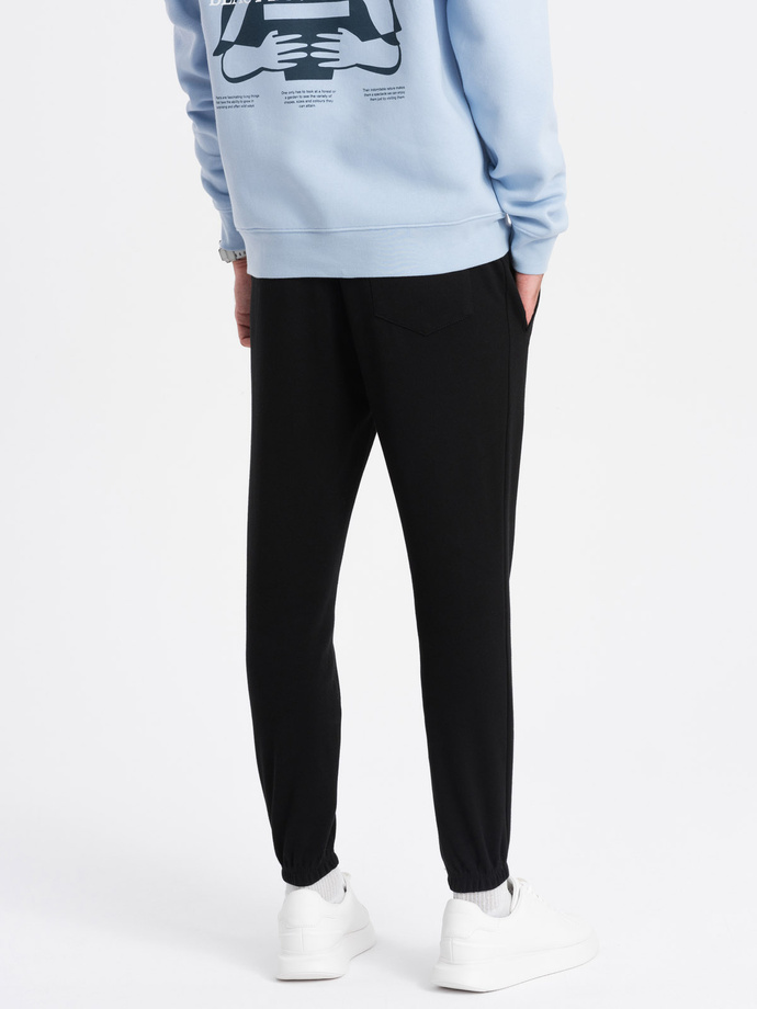 CARROT men's structured knit sweatpants - black V8 OM-PASK-0143