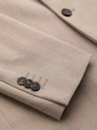 Elegantiška vyriška SLIM FIT striukė su rayonu - smėlio spalvos V2 OM-BLZB-0135