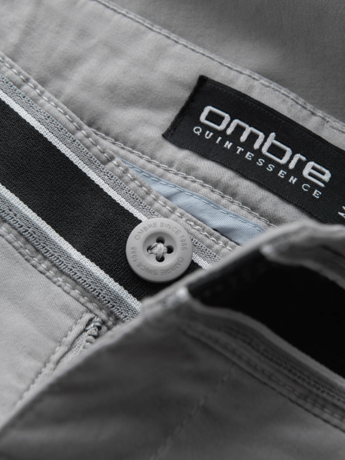 Pantaloni chino pentru bărbați cu talie decorativă - gri V6 OM-PACP-0118
