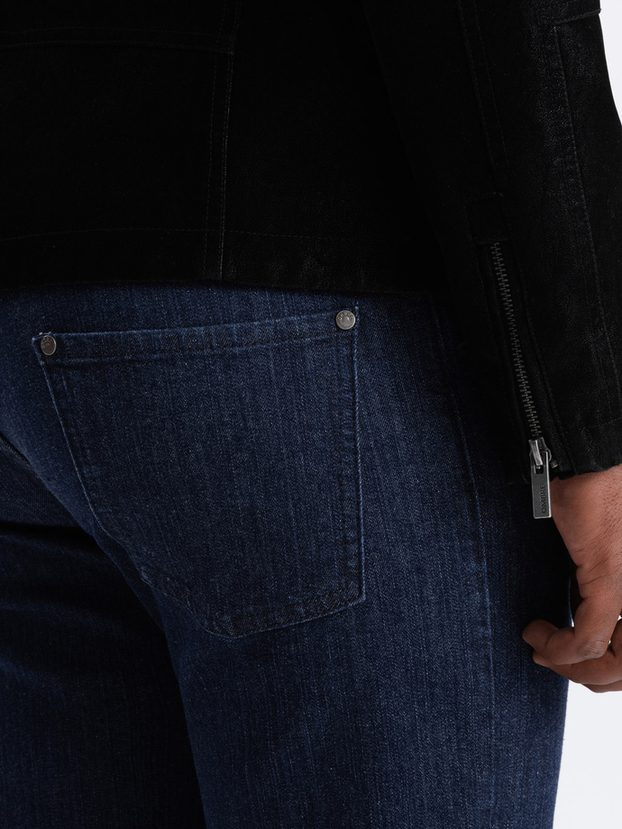 Pantaloni bărbătești din denim clasic REGULAR FIT - indigo V1 OM-PADP-0152