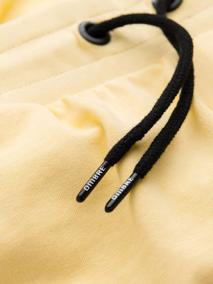 Pantaloni scurți de trening pentru bărbați, cu șnur - galben V1 W359