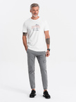 Pánské kalhoty JOGGERS s cargo kapsou - šedé V4 OM-PADJ-0112