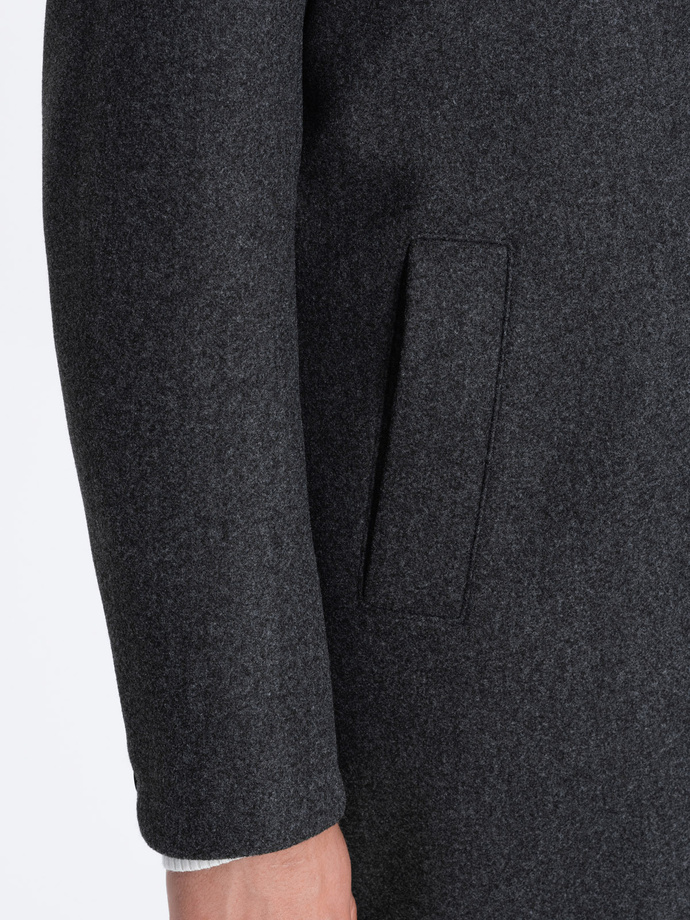 Palton ușor pentru bărbați cu un singur nasture - grafit V5 OM-COWC-0104