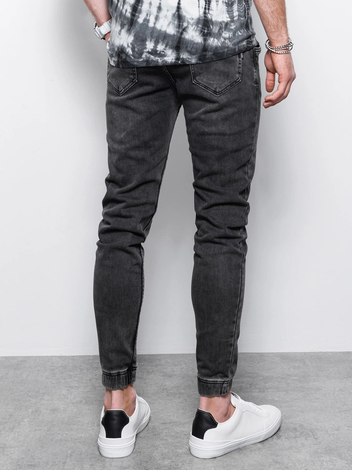 Men's denim jogger pants - black P907