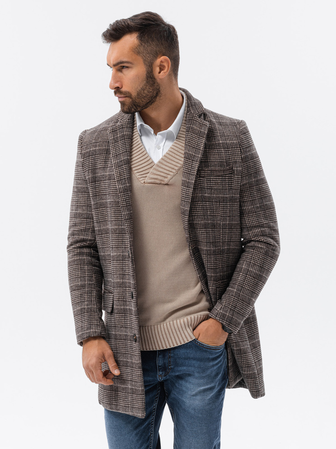 Men's coat- brown C499