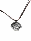 Men's necklace on the leather strap A361