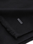 Monochrome men's scarf with tassels - black V1 OM-ACSF-0116