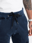 Men's JOGGERS pants with cargo pocket - navy blue V3 OM-PADJ-0112