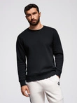 BASIC men's sweatshirt with round neckline - black V5 OM-SSBN-0175