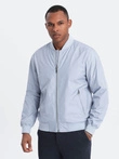 Men's mid-season bomber jacket - steel C439