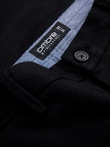 Men's SLIM FIT chino pants with fine texture - black V5 OM-PACP-0190