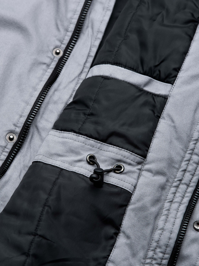 Men's winter jacket - grey C512