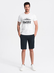 Men's BASIC cotton sweat shorts - black V9 OM-SRBS-0149