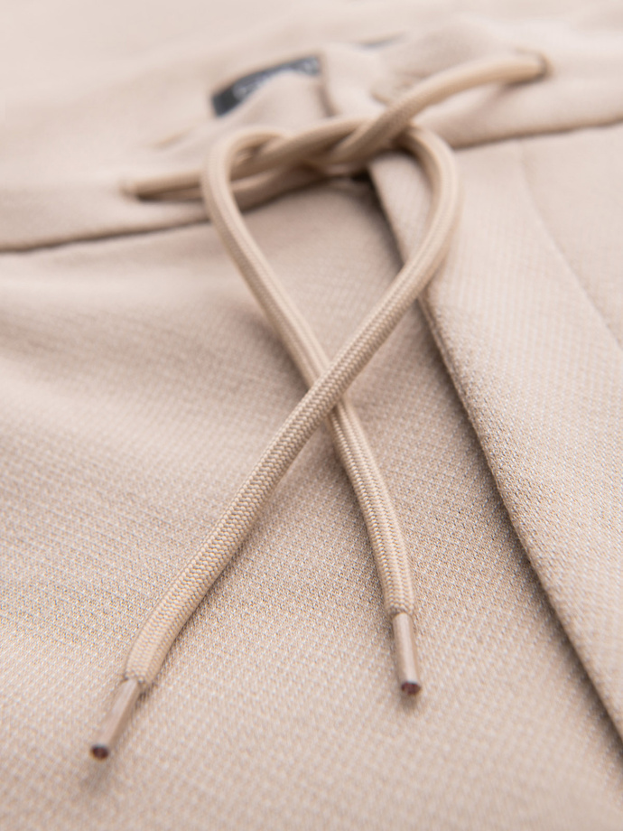 CARROT men's pants in structured two-tone knit - beige V2 OM-PACP-0168