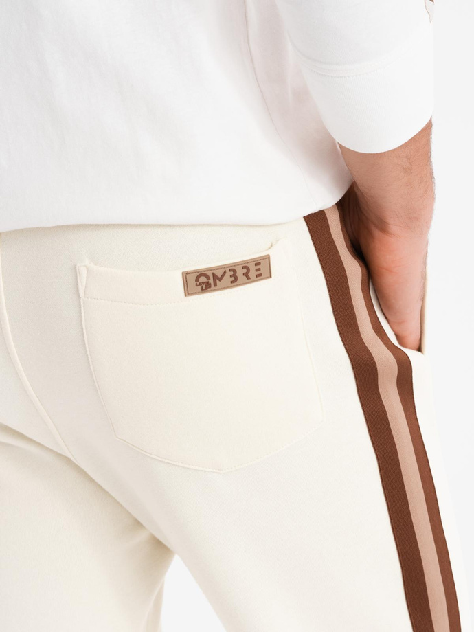 Pantaloni de trening bărbătești din tricot structurat - grafit V5 OM-PASK-0211