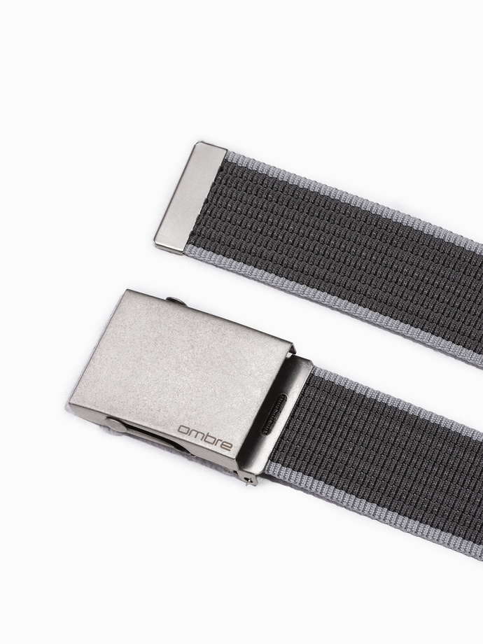 Men's two-tone parchment belt - graphite A364