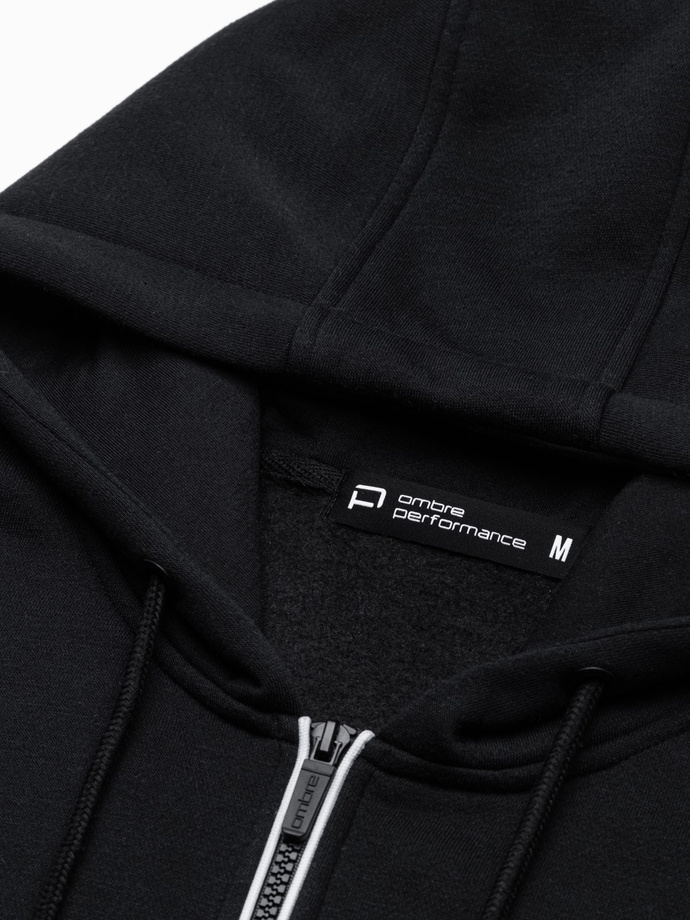 Men's zip-up sweatshirt - black V1 B1421