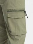Pantaloni cargo STRAIGHT LEG pentru bărbați cu broșă triunghiulară pentru buzunare - olive V2 OM-PACG-0196