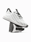 Men's mesh slip-on sneakers shoes - white V7 OM-FOKS-0117
