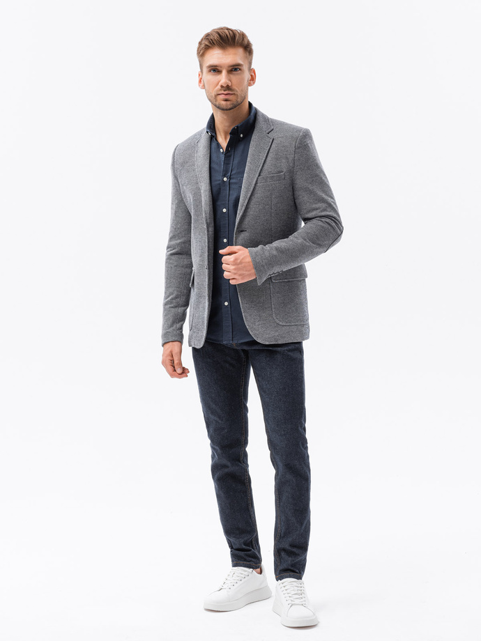 Vyriškas švarkas casual - tamsiai mėlynas M162