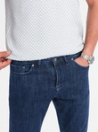 Klasikiniai vyriški SLIM FIT džinsai su elastanu - tamsiai mėlyni V3 OM-PADP-0216