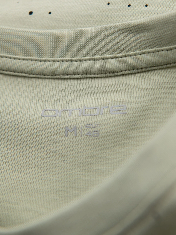 Tricou din bumbac imprimat cu decolteu rotund - negru V2 OM-TSFP-0225