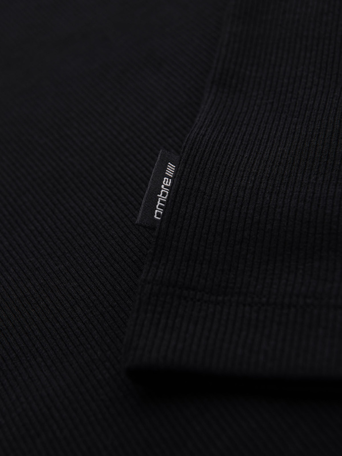 Tricou bărbătesc din bumbac cu imprimeu gradient - negru V2 OM-TSTT-22SS-001