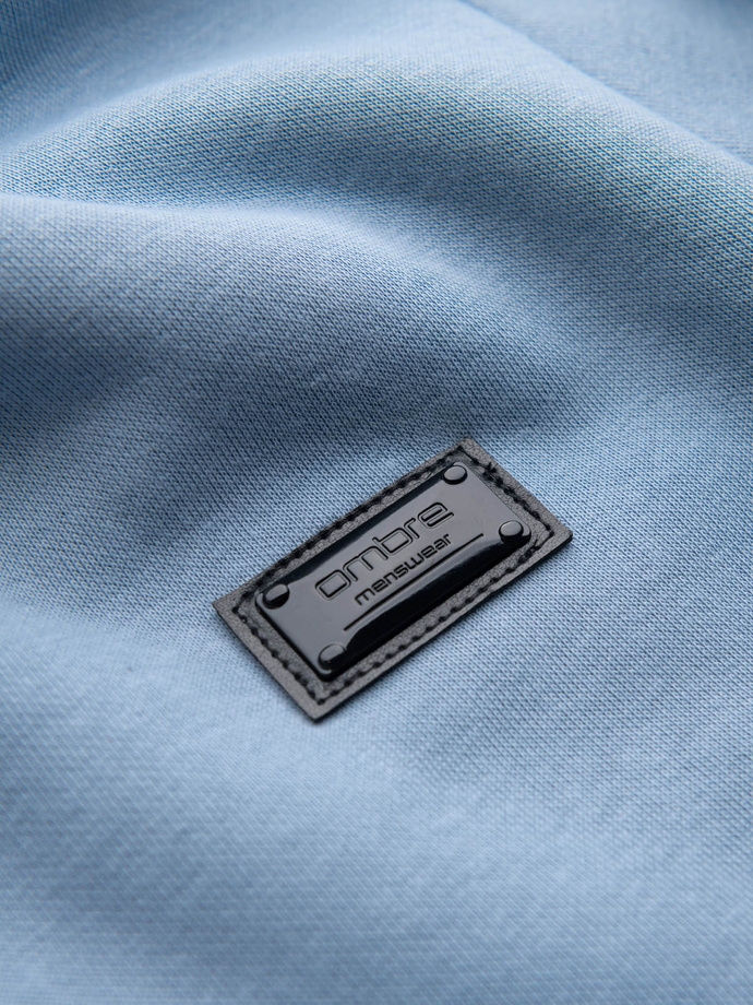 Hanorac pentru bărbați, neextensibil, cu broșă metalică - albastru V3 OM-SSNZ-0136