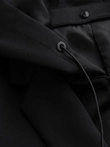 Men's blazer with detachable underlining and hood - black V1 OM-BLZB-0126