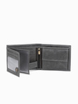 Men's leather wallet - black A092