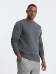 BASIC men's non-stretch cotton sweatshirt - graphite V11 OM-SSBN-0159