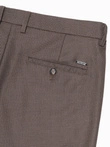 Men's classic chino SLIM FIT pants - dark beige V2 OM-PACP-0182