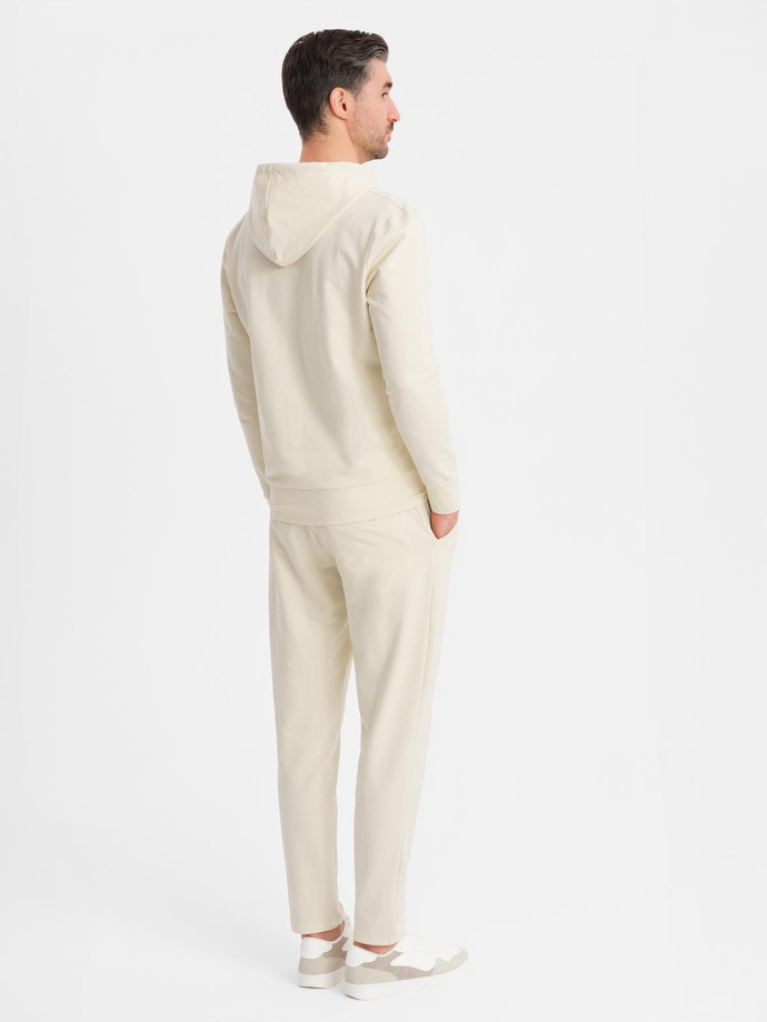 Men's sweatshirt set hoodie + sweatpants - cream V2 Z107