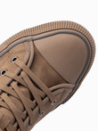 Pantofi sport de bărbați cu baretă decorativă - maro V2 OM-FOTH-0158