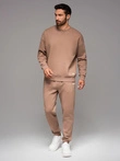 UNISEX tracksuit set in athleisure style with pants and sweatshirt - brown V16 Z109