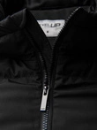 Men's classic long hooded jacket - black V1 OM-JALJ-0269