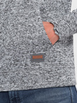 Hanorac cu glugă tip cangur pentru bărbați - gri melange V1 OM-SSNZ-0147