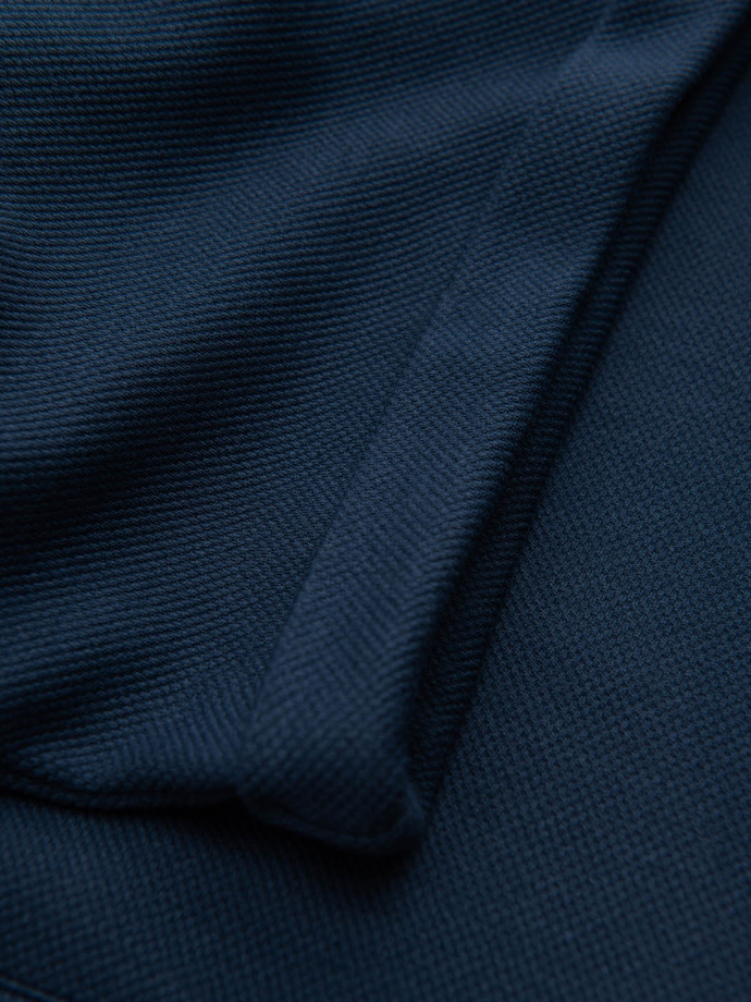 Men's knit shorts with elastic waistband - navy blue V1 OM-SRCS-0107