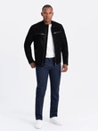 Pánske klasické džínsové nohavice REGULAR FIT - indigo V1 OM-PADP-0152