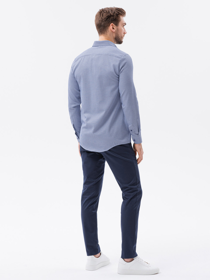 Men's shirt with long sleeves - navy K623