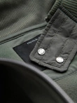 Men's jacket with high collar and fleece interior - khaki V3 OM-JANP-0154