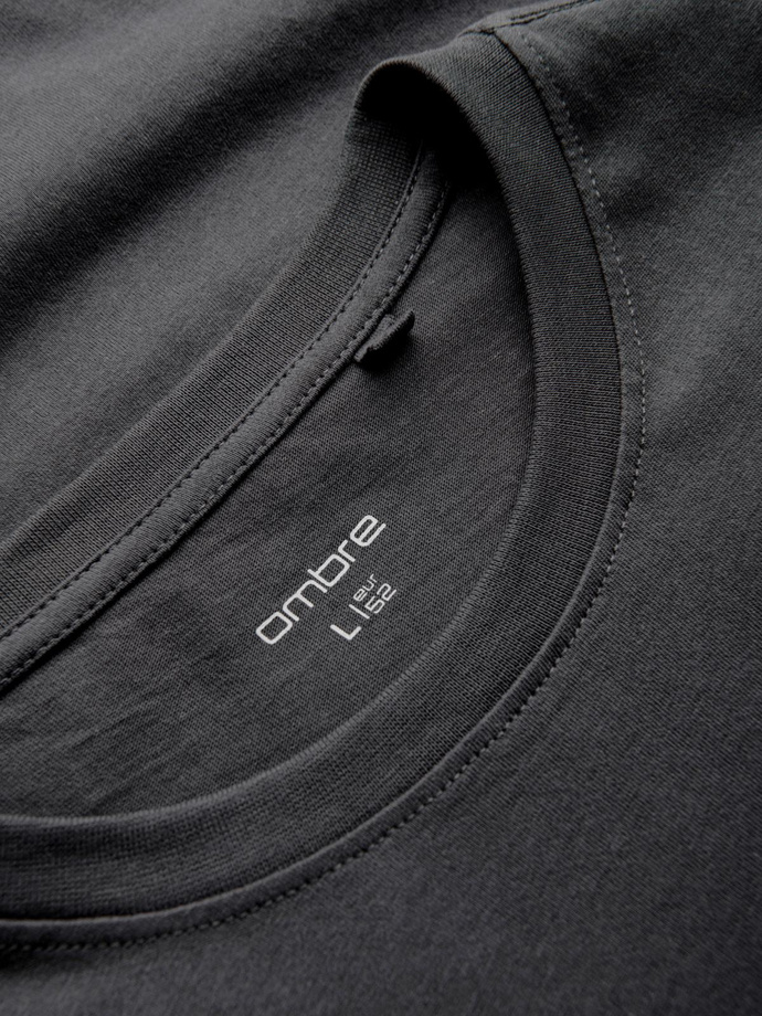 Ombre Streetstyle men's cotton pocket print t-shirt - black V1 OM-TSCT-0108