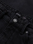 Men's denim JOGGERS pants with classic flare - black V3 OM-PADJ-0265